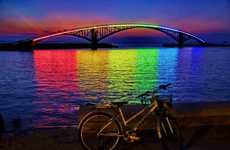 Colorfully Illuminated Overpasses