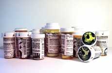 Sticker-Stocked Pill Bottles