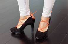 DIY Laced-Up Pumps