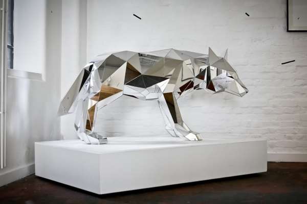 Mirrored Animal Sculptures