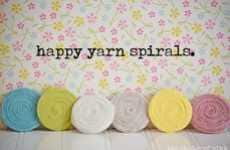 DIY Spiraled Yarn Decorations