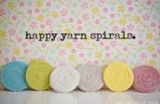 DIY Spiraled Yarn Decorations