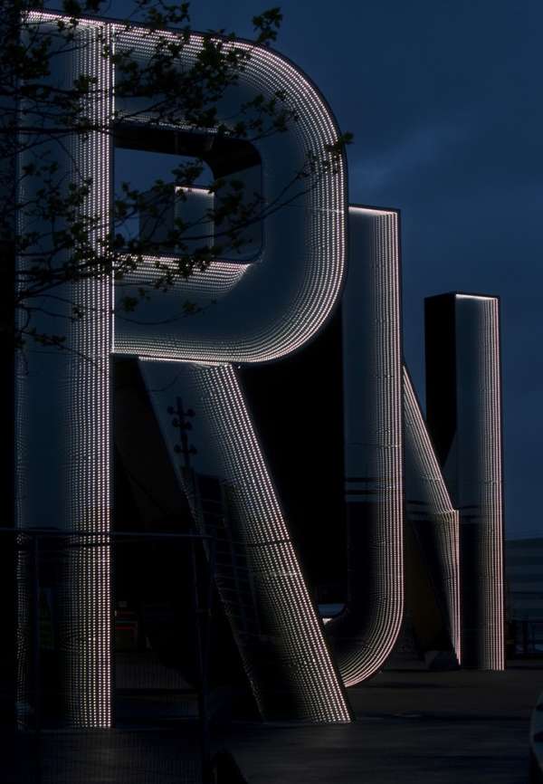 Gradient Typographical Installations