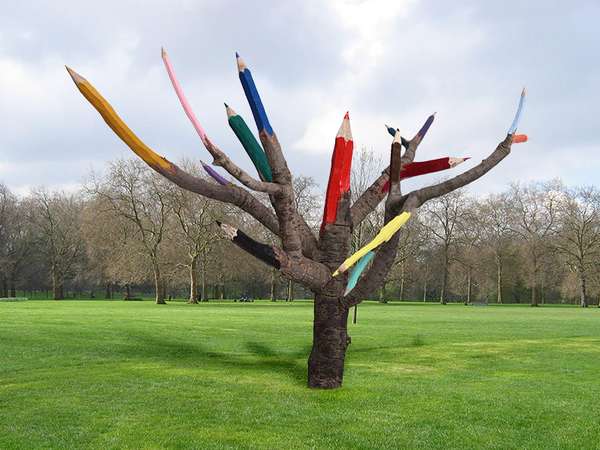 Color Pencil Trees