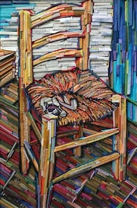 Wood-Wrapped Newspaper Mosaics Image 5
