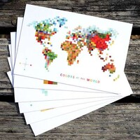 Pixelated World Maps