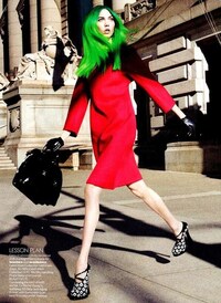Neon-Haired Workplace Fashion Image 4