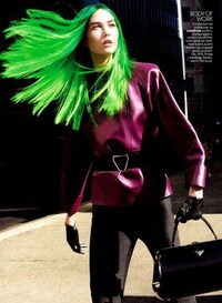 Neon-Haired Workplace Fashion Image 7