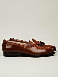Luxe Leather-Mixed Loafers Image 2