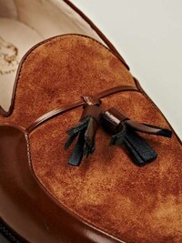 Luxe Leather-Mixed Loafers Image 5