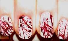 Brutally Bloody Nail Art