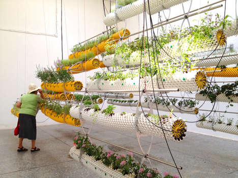 Suspended Tubular Planters