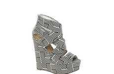 Towering Maze-Patterned Pumps