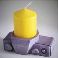 Concrete Camera Candlesticks Image 2