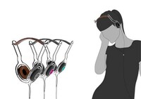 Retro Modern Headphones Image 2