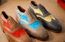 Color-Splashed Wingtip Shoes