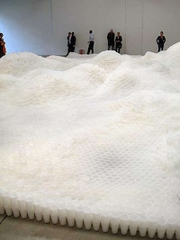 Snowy Plastic Cup Installations Image 5