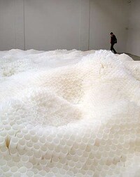 Snowy Plastic Cup Installations Image 7
