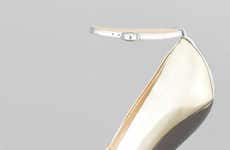 No-Heel Silver Pumps