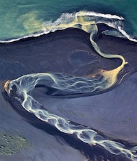 Aerial Volcanic River Photography Image 2