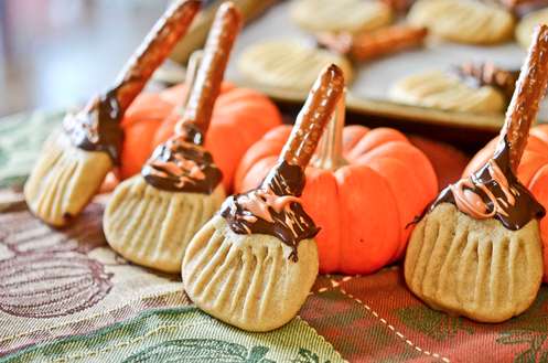 Festive Broomstick Biscuits
