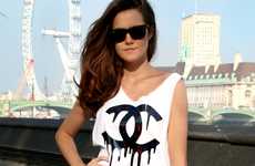 DIY Dripping Logo Shirts