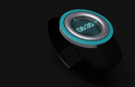 Tron-Like Holographic Timepieces