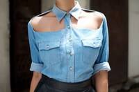 Diced Denim Shirts Image 2