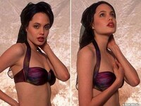 Angelina Jolie: Boobless Swimsuit model at 16 Image 2