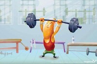 Cartoon Thumb Fitness Image 3