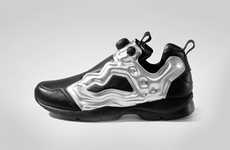 Pumped-Up Silver Sneakers