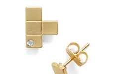 Gold Tetris Jewelry 