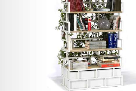 Elaborate Botanical Bookcases