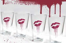 Undead Smooched Pint Glasses