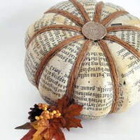 Newspaper Printed Pumpkins