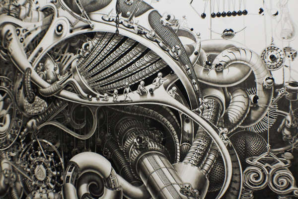 Intricate Graphite Murals
