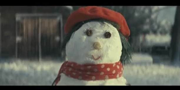 Romantic Snowman Ads