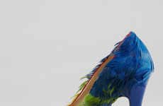 Vibrant Avian-Chic Heels