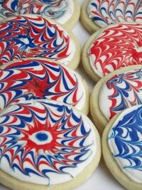Psychedelically Patriotic Cookies