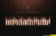 Finger-Formed Piano Ads