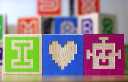 Pixel-Inspired Building Blocks