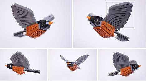 Feathery LEGO Sculptures