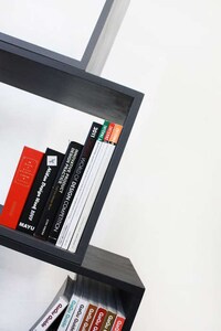Chevron Shaped Bookshelves Image 2