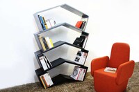 Chevron Shaped Bookshelves Image 6