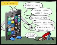 Comical Cellular Abuse Cartoons Image 2