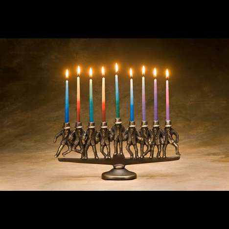 Prancing Rabbi Menorahs