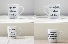 Romantic Quote Cups
