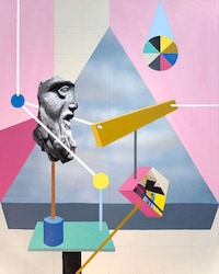 Rainbow Mixed Media Collages Image 4