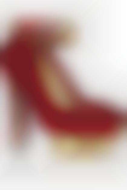 Jingling Red Velvet Heels