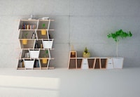 Planter-Embedded Bookshelves Image 6